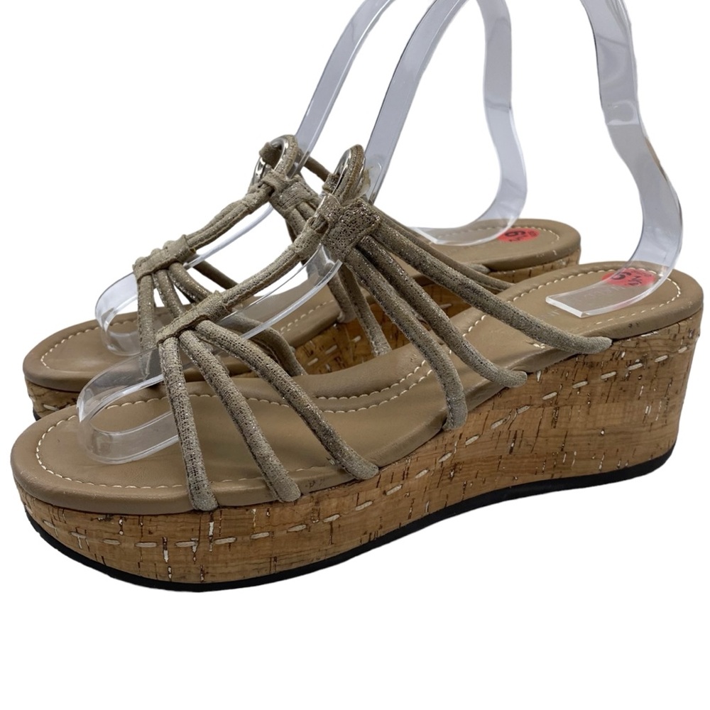 Donald Pliner Shoes Sabir Sandals Platform Wedge Slip On Casual Womens Size 6.5